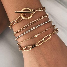 Daughter Gift from Mom Mother Gold Bracelet Set Layered Wrap Bracelets for Women Cuff Adjustable Bracelet for Mom Her Teen Girls Choker Jewelry Christmas Birthday Gifts