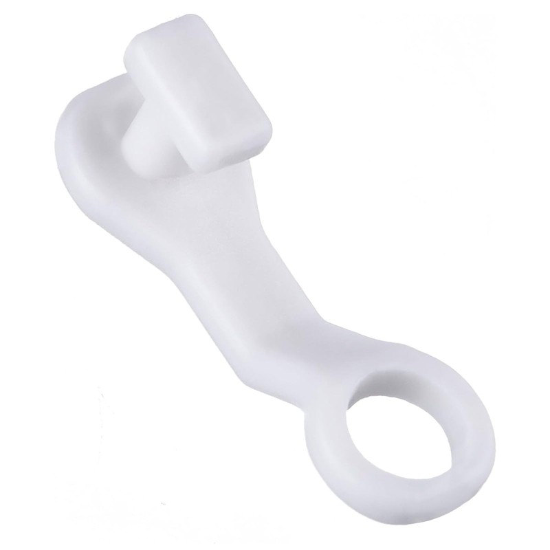 Pack of 50,Curtain Glider Hooks White Plastic Curtain Hook