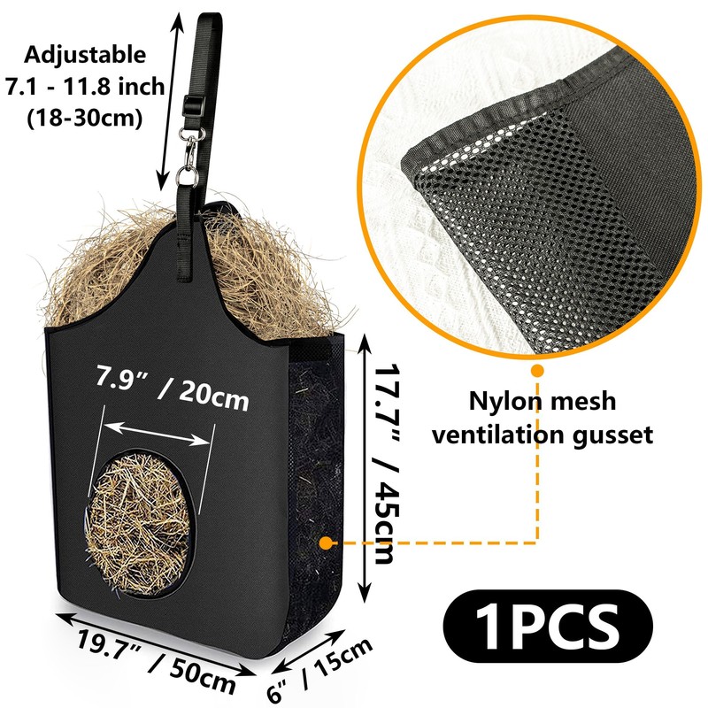 INKNOTE Hay Bag Hanging Goat Feeder Tote Premium Oxford Cloth
