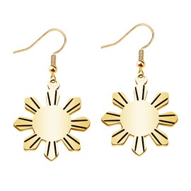 MYOSPARK Philippines Sun Necklace Philippines Star Necklace Philippine Pride Necklace Philippines Jewelry Gift for Filipino (Philippines Flag ER-G)