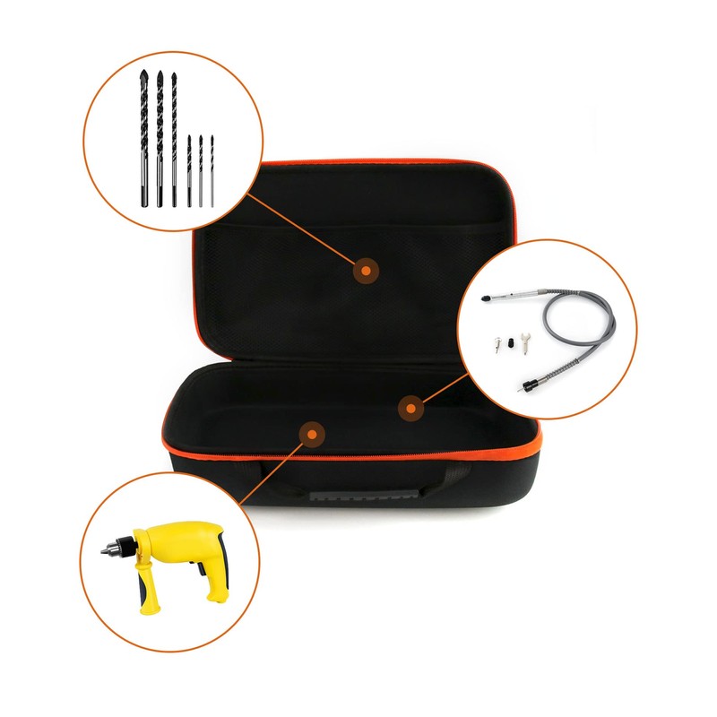 QWORK Hard Storage Tools Case Replacement, for Store Electric drill