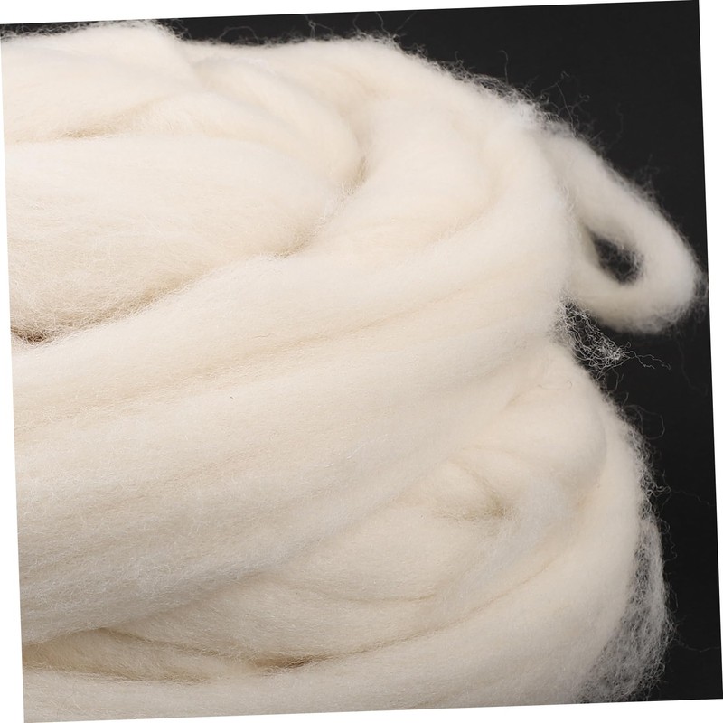VILLFUL Natural Roving Wool Fiber for Needle Felting Soft Felting