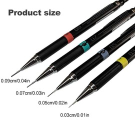 4Pcs Mechanical Pencil Set,0.3 0.5 0.7 0.9mm Drawing Mechanical Pencil Set,with 4 Iead Mixing Set and 3 Erasers Automatic Core Feeding Smooth Writing for Artists Sketching Drawing Writing Drafting