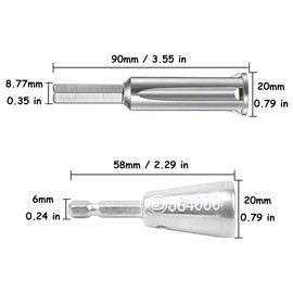 Kigauru 2Pcs Wire Twisting Tool 6mm Hex Shank Fast Electrical Impact Wire Twisting Tools Wire Stripper and Twister 2-5 Way 1.5-6.0 Square Millimeter for Electricians Wire Stripping Power Accessories