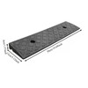 4cm Portable PVC Threshold Ramp, 19.69 x 10.63 In Non-Slip