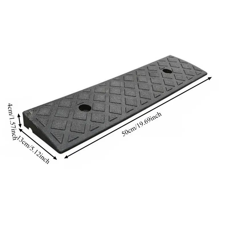 4cm Portable PVC Threshold Ramp, 19.69 x 10.63 In Non-Slip