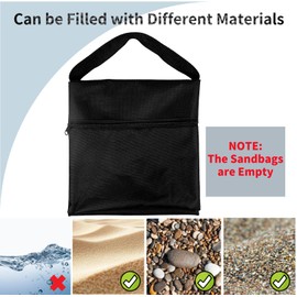 Gimaibugraff 6 Pack Sandbags with 12 PE Bags and 6 Buckle, Weight Bags for Light Stand Photography Video Equipment, Heavy Duty Sand Bags for Backdrop Stand, Photo Tripod, C Stands and Light Stands