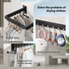 BOQORAD Clothes Drying Rack,Wall Mounted Laundry Rack,Drying Rack Clothing,Laundry Drying
