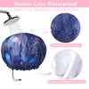 3 PCS Adjustable Shower Caps, Double Layer Waterproof Bathing Cap