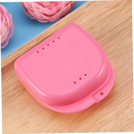 Healeved 5pcs Mouth Guard Box Denture Container Hinged Lid Retainer Storage Fit