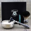 4 Piece Shaving Set For Men Pure Badger Shaving Brush,