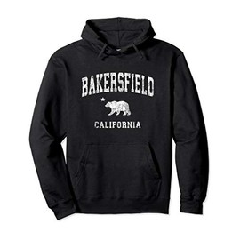 Bakersfield California CA Vintage Distressed Sports Design Pullover Hoodie