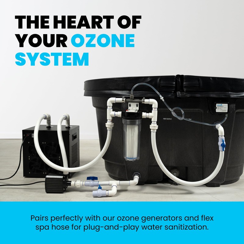 Ozone Venturi Injector for Cold Plunge, Spa, Pool Circulation Pumps
