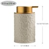 Elegant Foaming Soap Dispenser, Designed with Flower-Shaped Emboss, Ceramic Gold