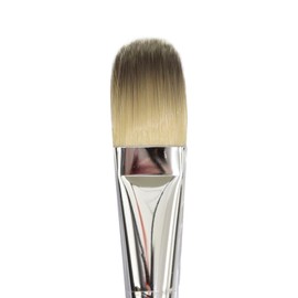 N-1 Hexakukan Sakurado Base Makeup Brush, Flat Type (Large), Nylon, Liquid Foundation, Sunscreen Foundation, For Base Makeup