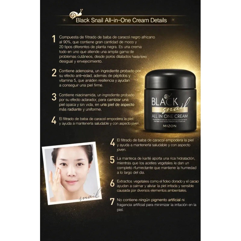 Mizon Black Snail All In One Cream Original