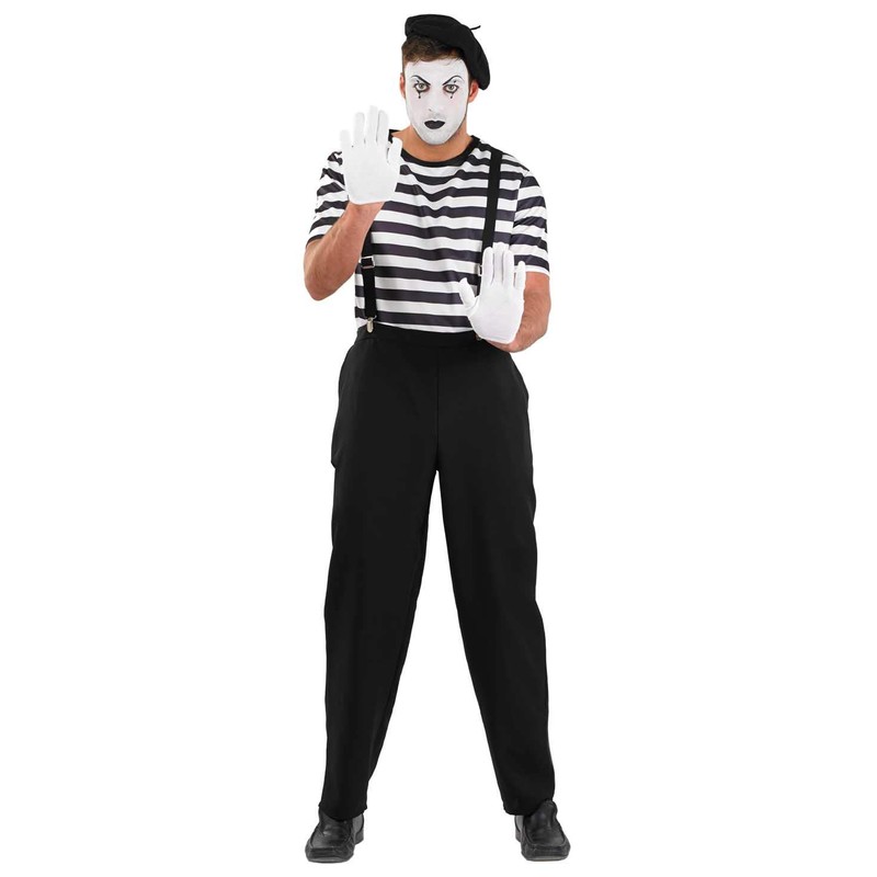 Fun Shack Mime Artist Costume - French Mime Fancy Dress
