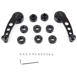 GBSCLOVER Window Crank Handle Replacement 2Pcs, Stable Alloy Window Handle Crank, Lightweight Manual Window Crank Easy to Install for Easy Operation with Installation Tool