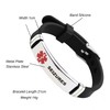 Chili Jewelry Mens Red Medical Alert ID Pacemaker Bracelet Emergency