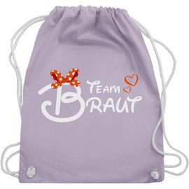 Shirtracer - Gym Bag Backpack - JGA Stag Night Women - Team Bride - Bow, 05 Pastel Purple, Unit size