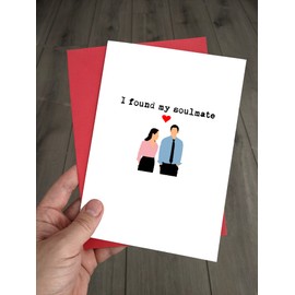 Funny Office US Anniversary Card - Jim and Pam I Love you Birthday card for him or her Birthday Card for her wife or husband - boyfriend girlfriend A5