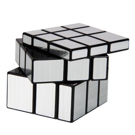 AHYUAN 3x3x3 Mirror Cube Dysmorphism Magic Speed Cube Silver 3D Puzzle Cube for Children Hand Puzzles for Adults