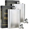 DealKits 2 X stainless steel hip flask & funnel 8