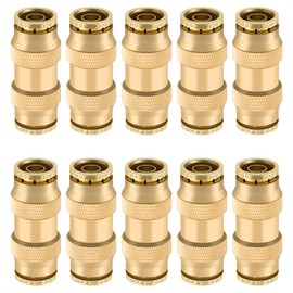 Boeray 1/2" Quick Push to Connect Fittings Brass Union Straight Joint DOT Approved 1/2 inch tube OD Air Line Adapter Air Spring Suspension Kit for Car Truck Trailers and Air Brake System 10pcs