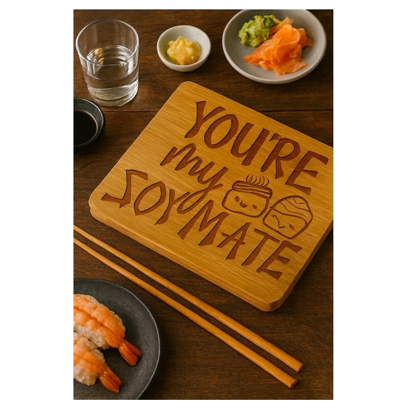 Sushi Kawaii Cute Designs Wooden Cutting Board, Kitchen Serving Board
