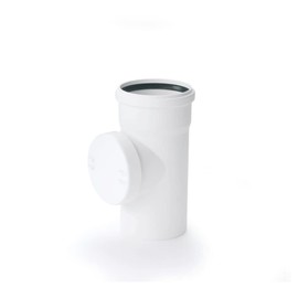 REHAU Sound Insulating Cleaning Pipe DN 50, White, Mineral Reinforced Polypropylene (PP), Pipe, Physical Product