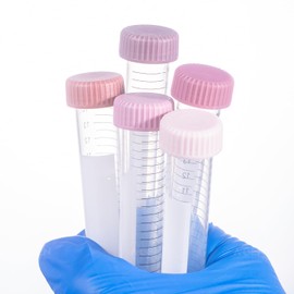 A-GEN 15mL Centrifuge Tubes with 5-Color Screw Caps [2bags*25Tubes], USP VI Grade PP, Max RCF 12,000xg, Gamma Sterile, DNase/RNase Free,Non-Pyrogenic,Autoclavable [50PCS, 15mL]