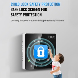 Smart Thermostat, Smart Thermostats for Home, ProgrammableThermostat for House with Touchscreen for Wall Mounting (Water Heating)