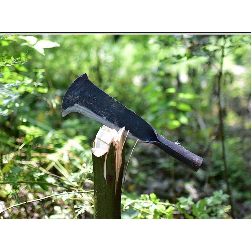 Thick Steel Blade Brush Axe, Heavy Duty Billhook Machete Hatchet