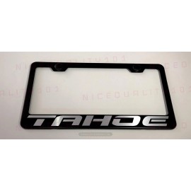 Unbranded Tahoe Stainless Steel  Black Finished License Plate Frame Holder