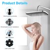 Rain Shower Head 210 x 300 mm, 360° Swivel Jet