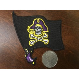 ECU East Carolina Pirates Vintage Embroidered Iron On Patch 3" x 2.75