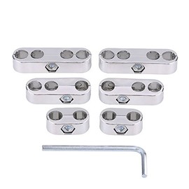 Kit de separadores de cables de bujía, divisor separador de cables de bujía de motor de 7 mm/8 mm para y (plata)