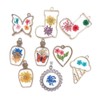 JIHUOO 20 Pcs Mixed Color Butterfly Open Bezel Pendants Charms