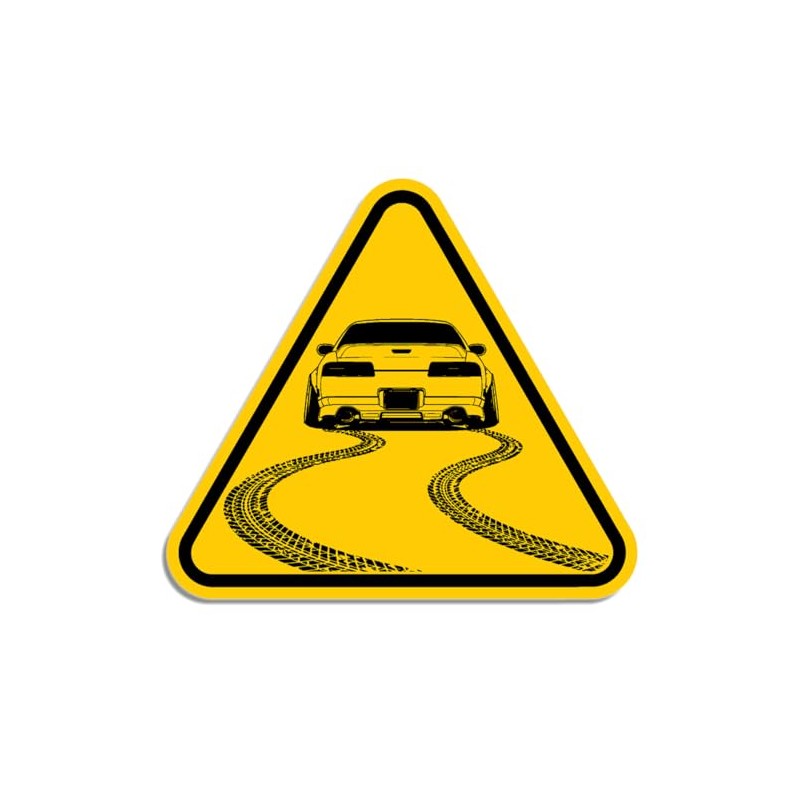 Drift Warning Sign Sticker Decal Custom Design Drifting (3" (2