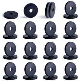 OURUI Rubber Washer 30Pcs 1 Inch OD x 1/4 Inch ID x 1/8 Inch Thickness, Flat Washer Heavy Duty Abrasion Resistant Black Rubber Spacer for Screws Bolts Household Appliances