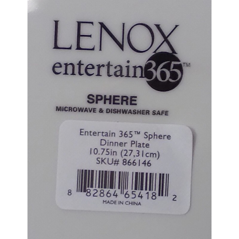 Lenox Entertain365 Sphere 4 Piece Place Setting NEW IN BOX!