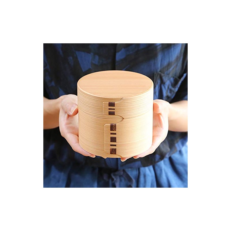 Magewappa 2480 Double Round Lunch Box, Odate Kogeisha