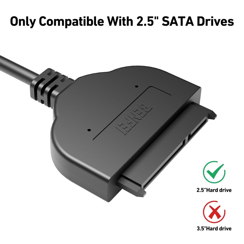 BENFEI SATA to USB Cable, 2in1 USB-C/USB 3.0 to SATA