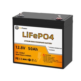 BtrPower 12V 50Ah LiFePO4 Lithium Battery,50A BMS,Output Power 640W,10 Years Lifetime,5000+ Cycles, Perfect for RV, Off-Grid,Boat Marine Trolling Motor Camping.