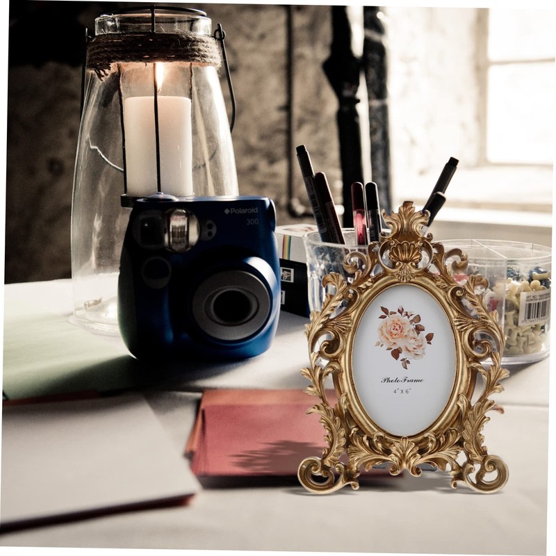 Ipetboom Retro Picture Frame European Style Resin Photo Holder for