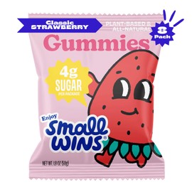 Enjoy Small Wins by Jayson Tatum Classic Strawberry Gummies, Non GMO. Plant Based, Organic Flavor, 1.8 oz, Bag - 8 Pack