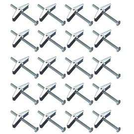 TERF® M5 X 50mm Wing Spring Toggle Bolt With Machine Screw for Plasterboard Hollow Wall and Door Fixings - Pack of 20