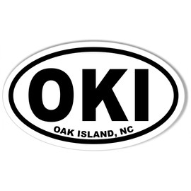 OKI Oak Island, NC Oval Bumper Sticker