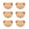 MOROBOR 6 Pcs Beech Wooden Knobs Single Hole Beech Wood