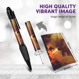 Beautiful and comfortable Set of 2 Matching Pens - Fire Dragon Battle Gamer Fantasy #14067